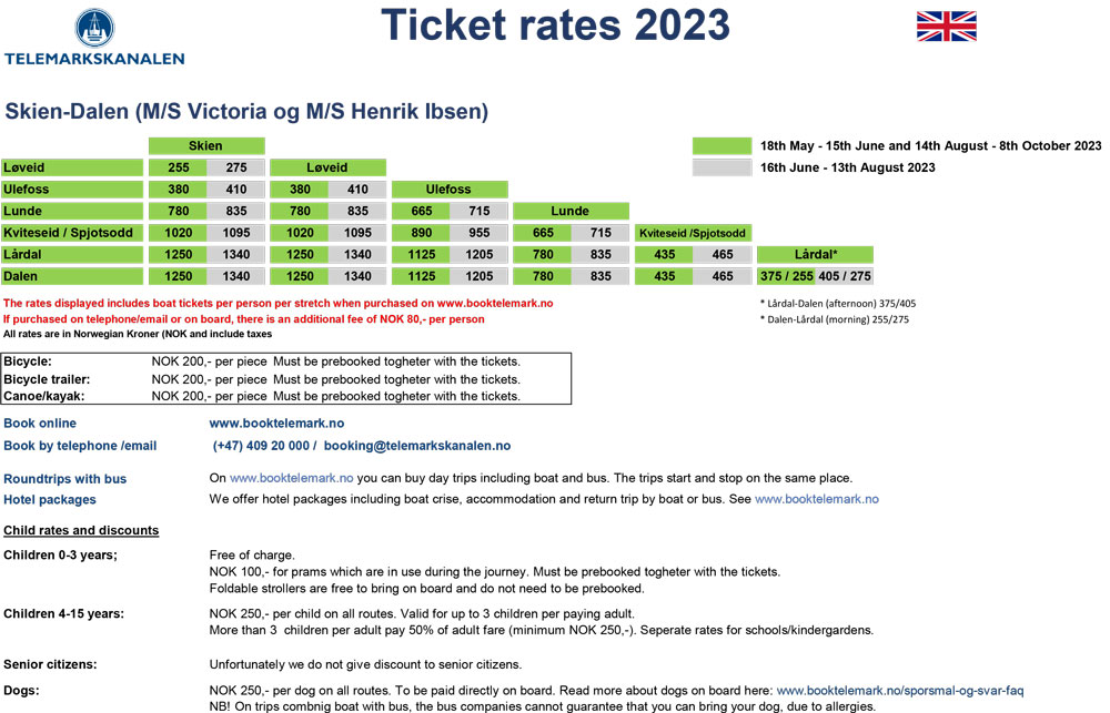 billettpriser 2023 engelsk