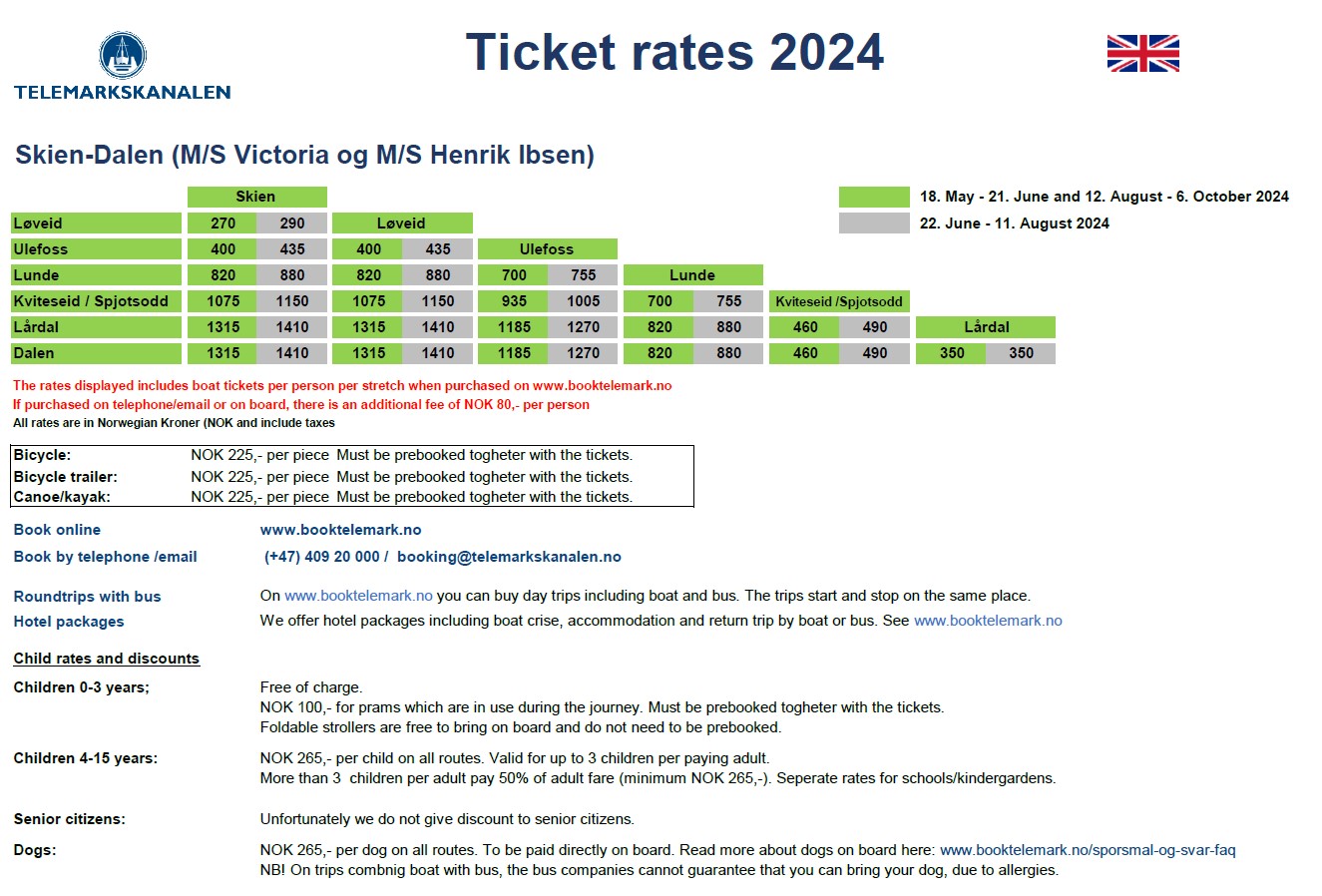 billettpriser 2024 engelsk